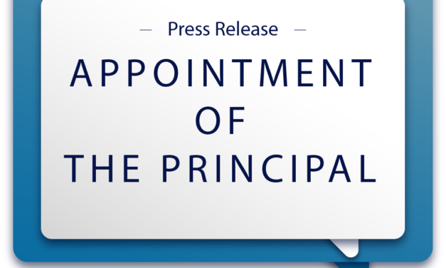 Press Release – APPOINTMENT OF THE PRINCIPAL